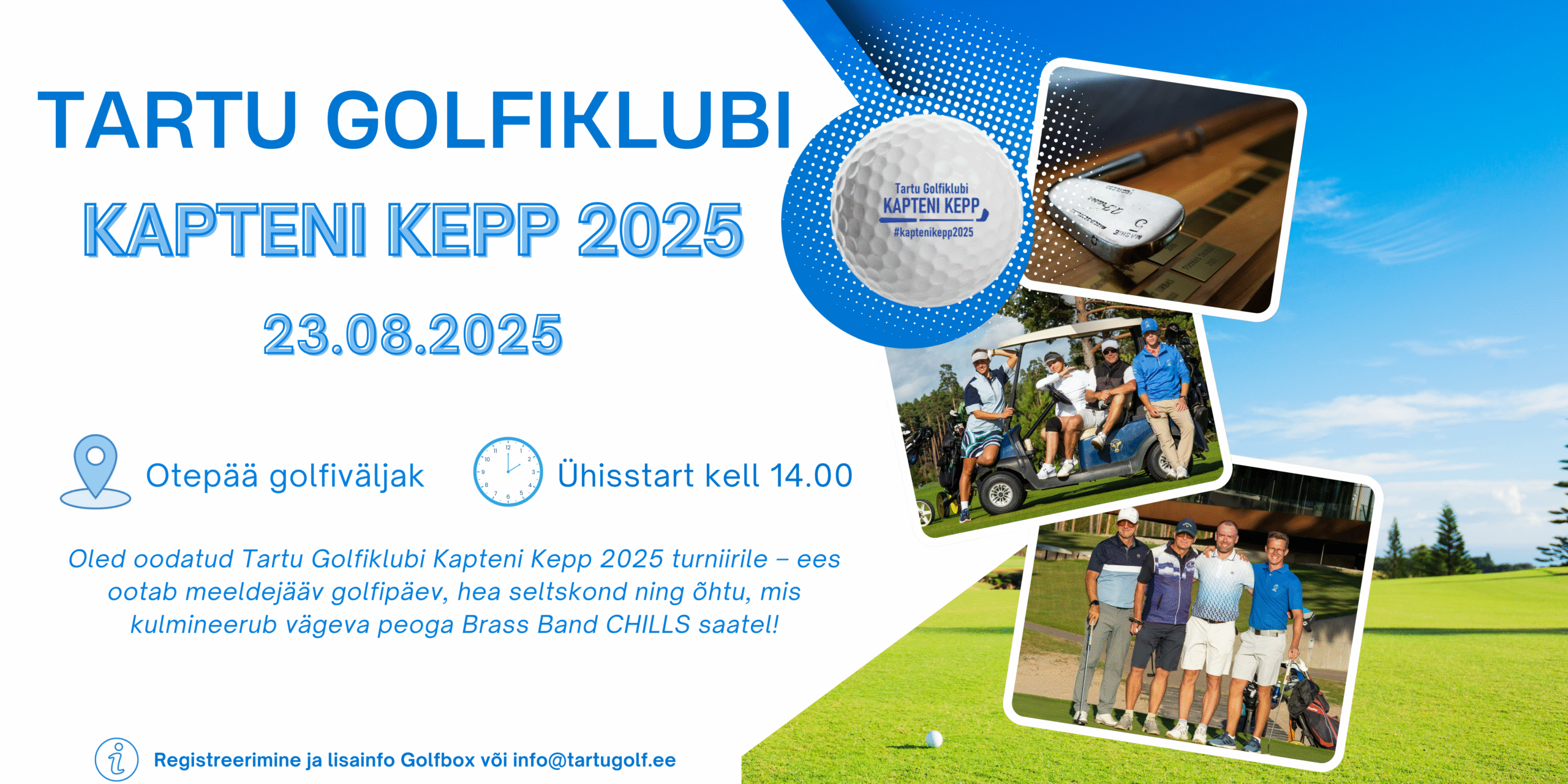 Kutse Tartu Golfiklubi Kapteni Kepp 2025 turniirile